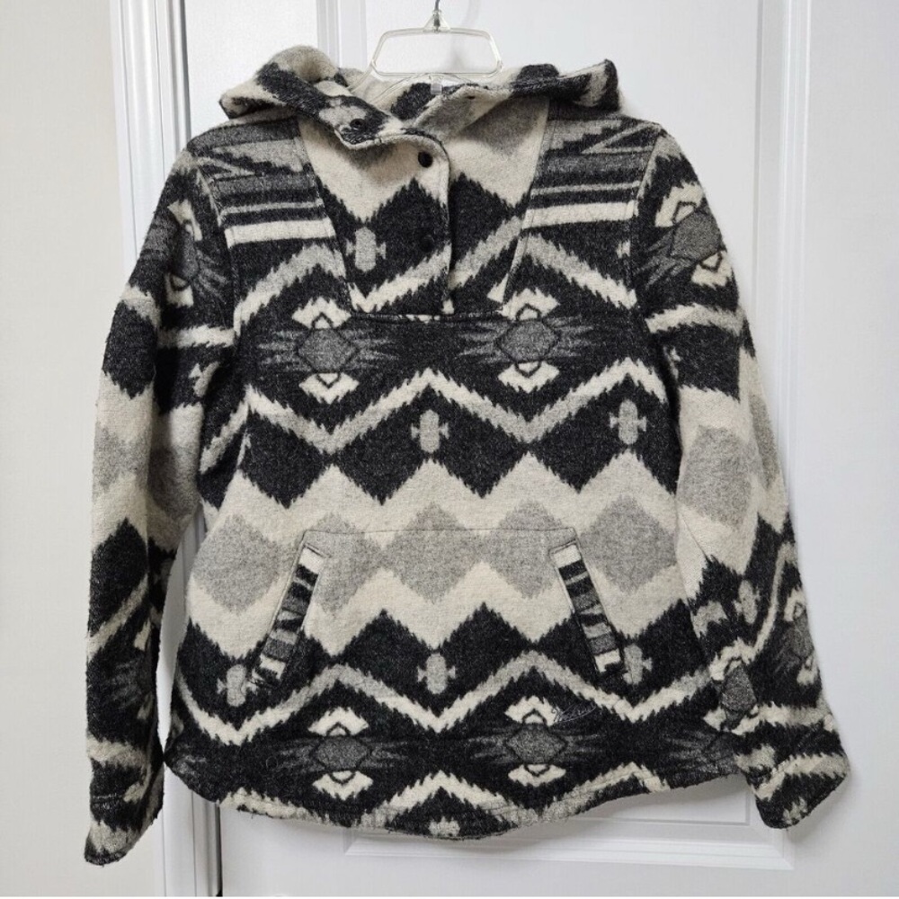 Black and White Patterned Hoodie
